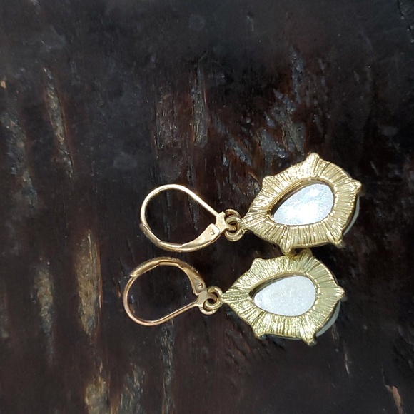 Joan Rivers Gold and Clear Teardrop Earrings - Picture 4 of 6